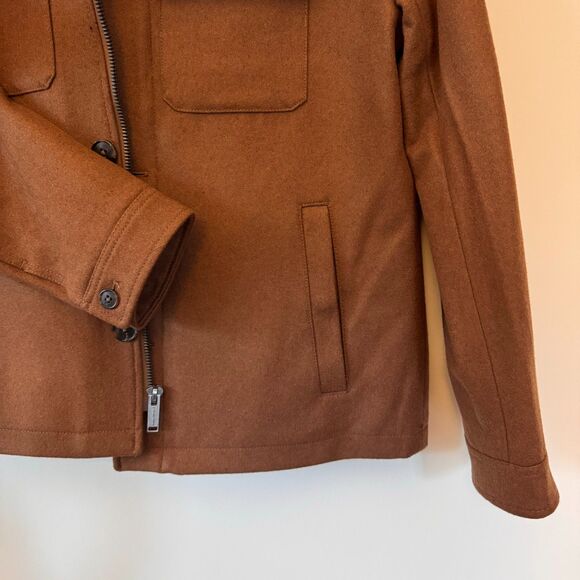 Michael Kors Men's Camel Brown Alhambra Wool Hipster Jacket Size Medium - Picture 4 of 9